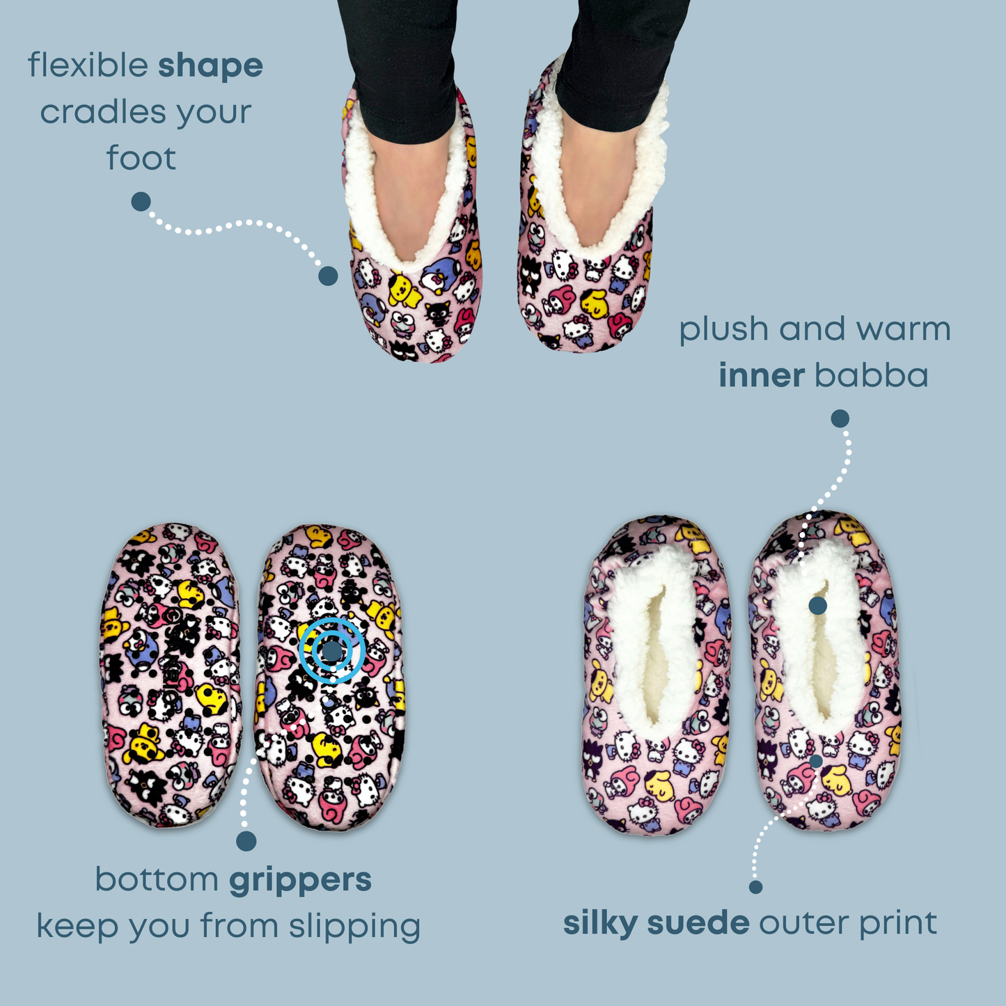 Hello Kitty Print Women’s Slipper Socks