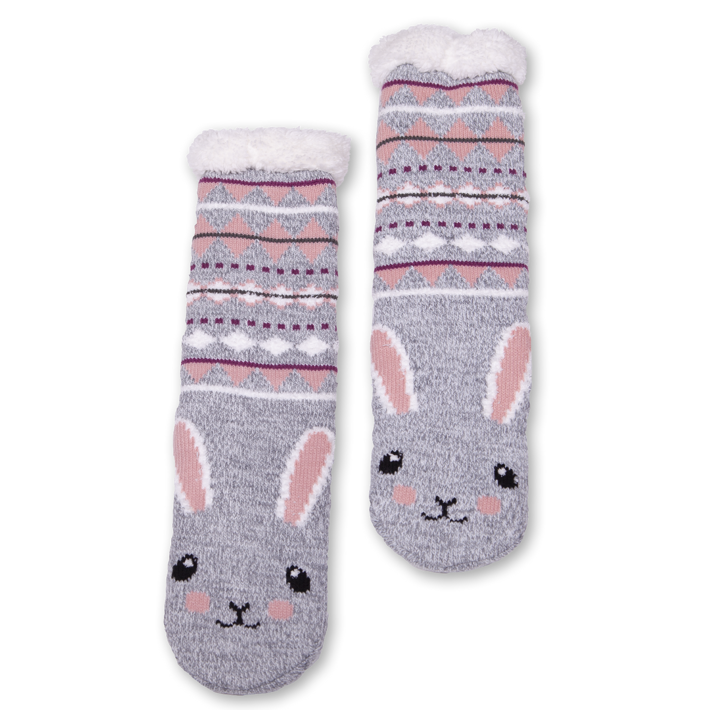 Women's Bunny Cozy Warmer Slipper Socks with Sherpa Lining