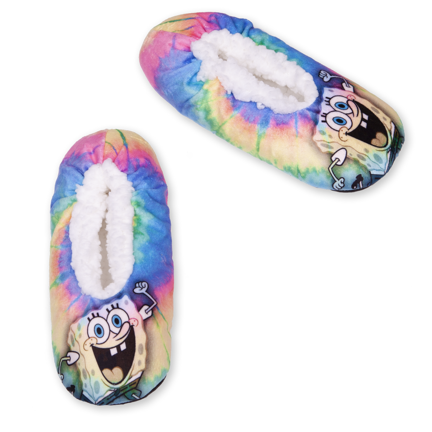 Women's Spongebob Slipper Socks with Gripper Bottoms