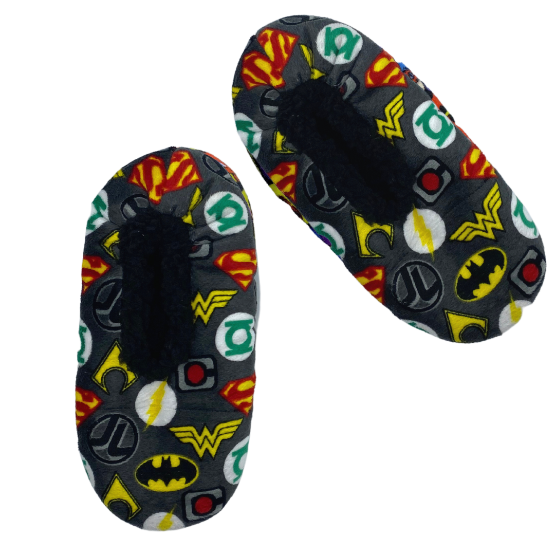 Justice League Printed Fuzzy Babba Slipper Sock