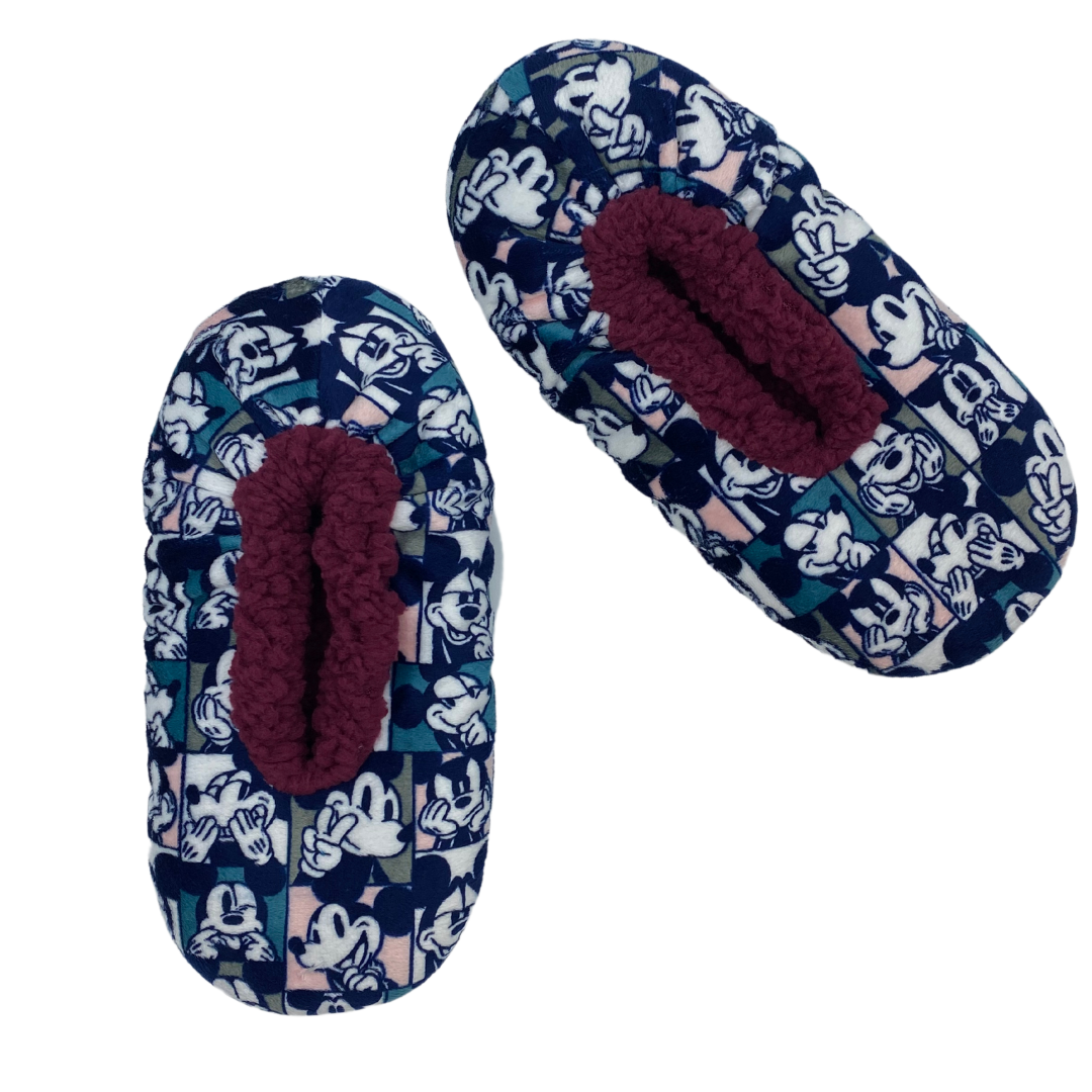 Mickey Minnie 2 Pack Fuzzy Babba Slipper Sock