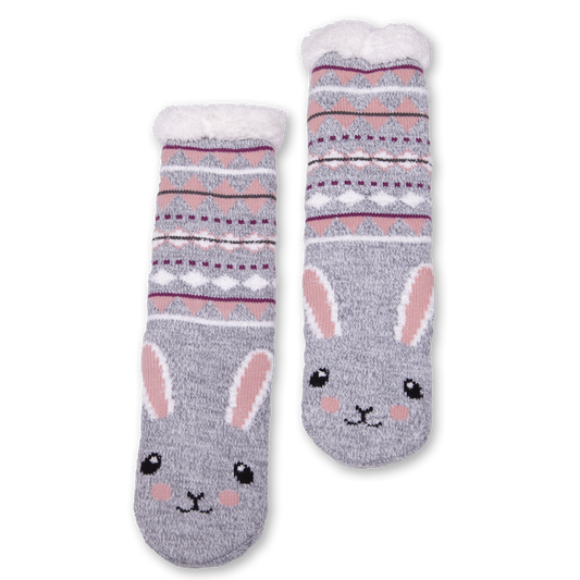 Women's Bunny Cozy Warmer Slipper Socks with Sherpa Lining