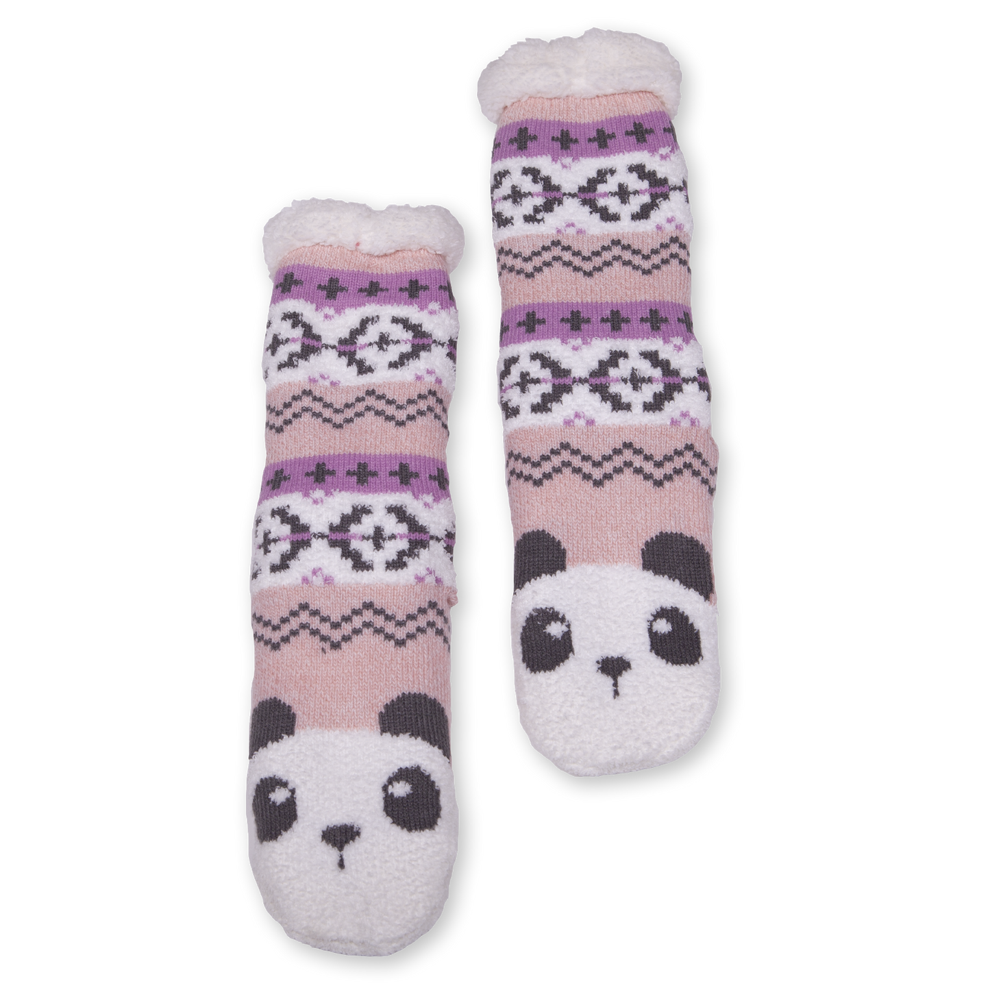 Women's Panda Cozy Warmer Slipper Socks with Sherpa Lining