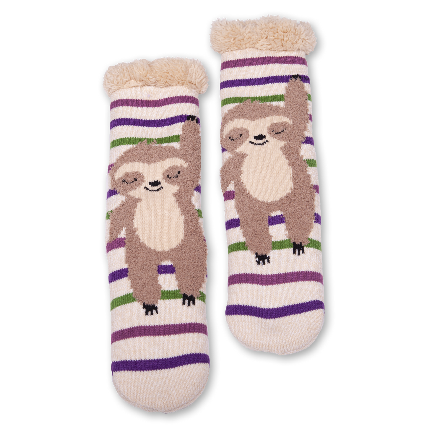Women's Sloth Cozy Warmer Slipper Socks with Sherpa Lining