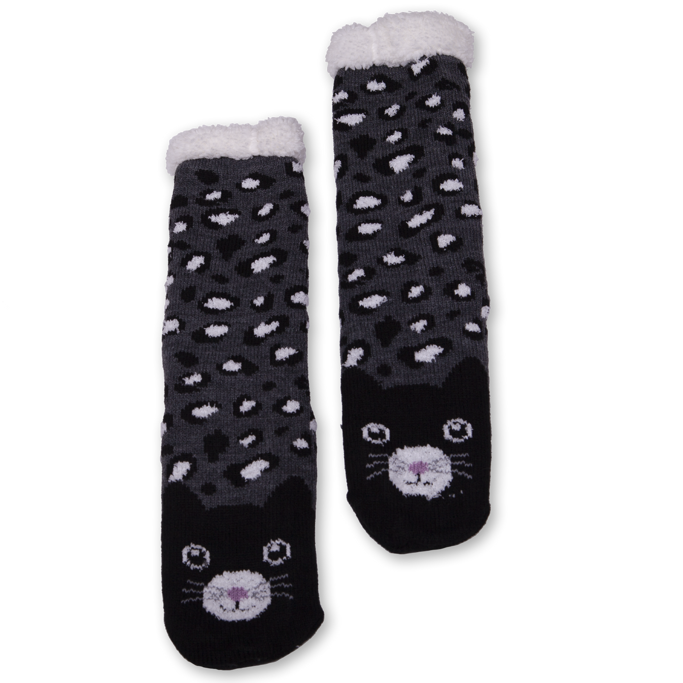 Long Cozy Slipper Socks with Grippers and Sherpa Lining | Women | Fuzzy ...