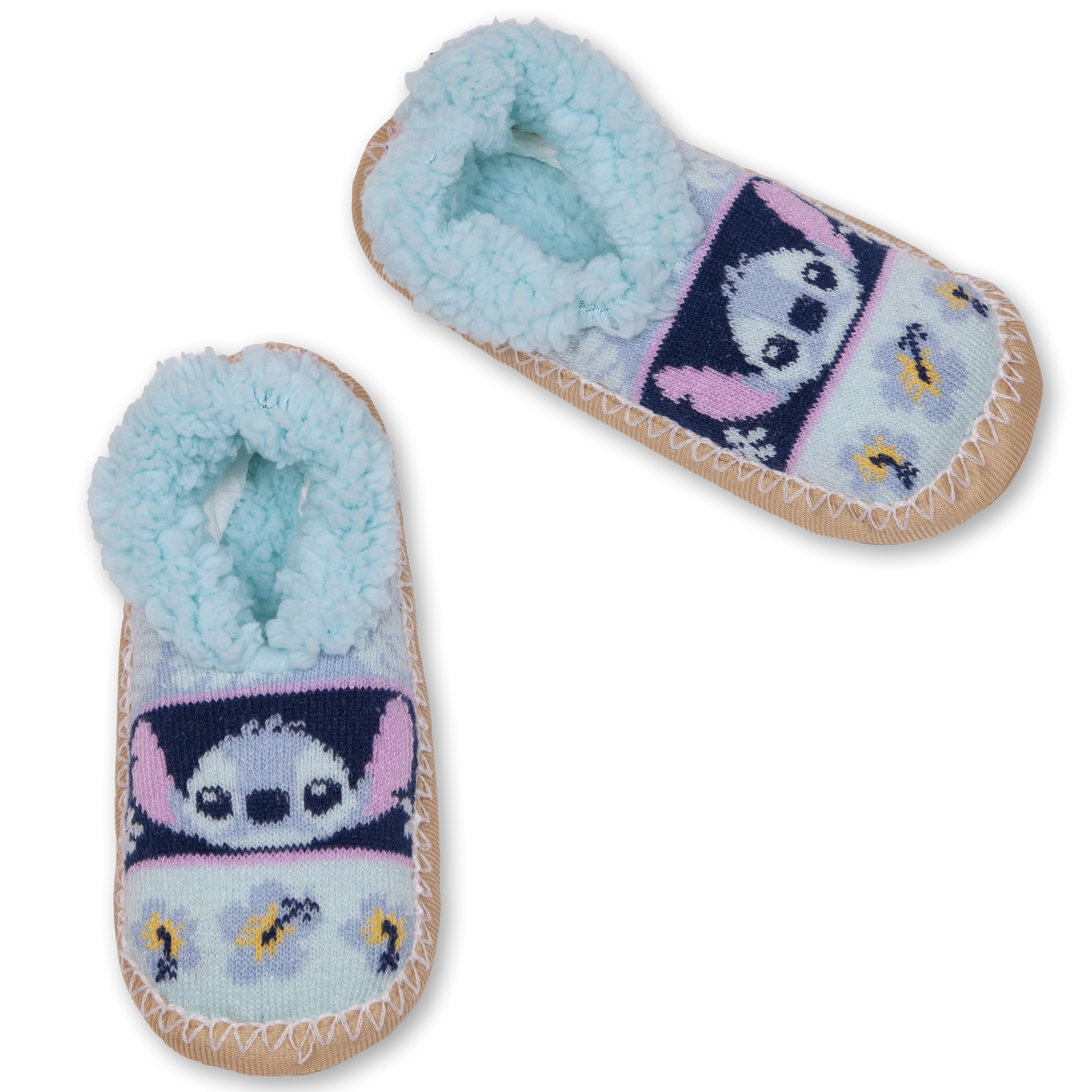 Lilo Stitch Slipper Socks with Grips Women Disney Fuzzy Babba