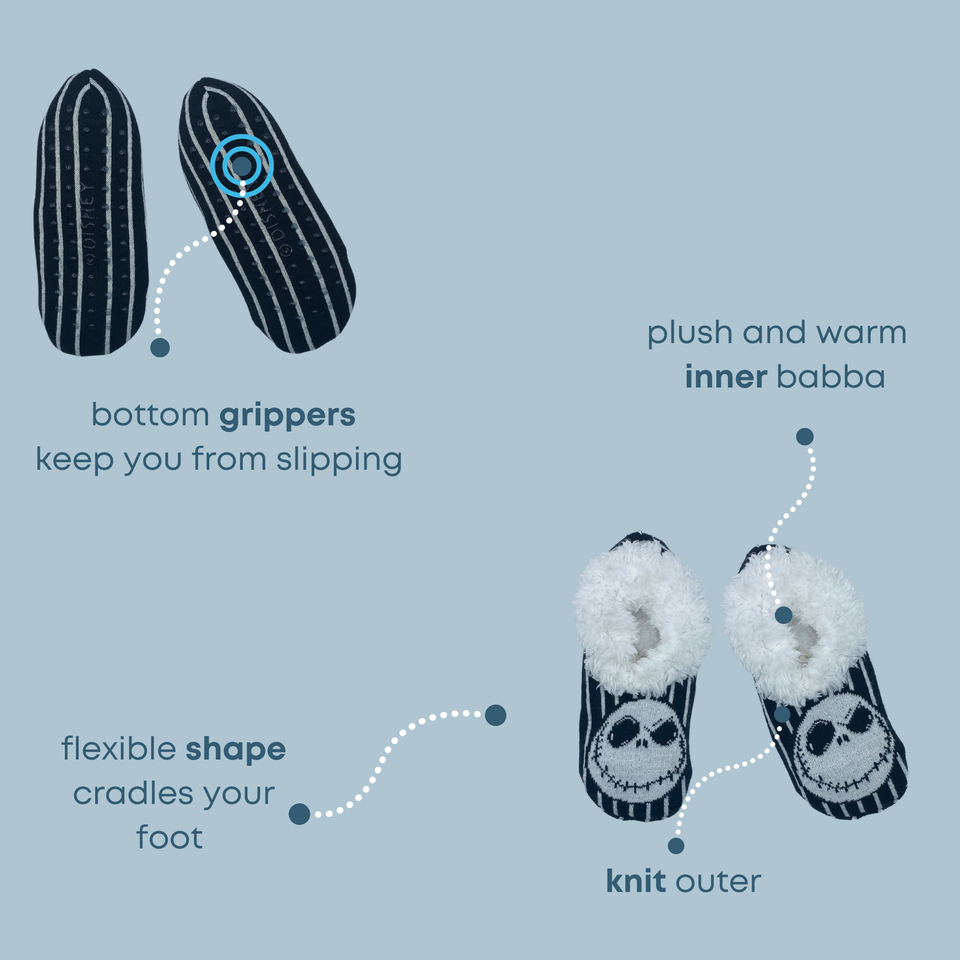 Nightmare before christmas slipper socks on sale