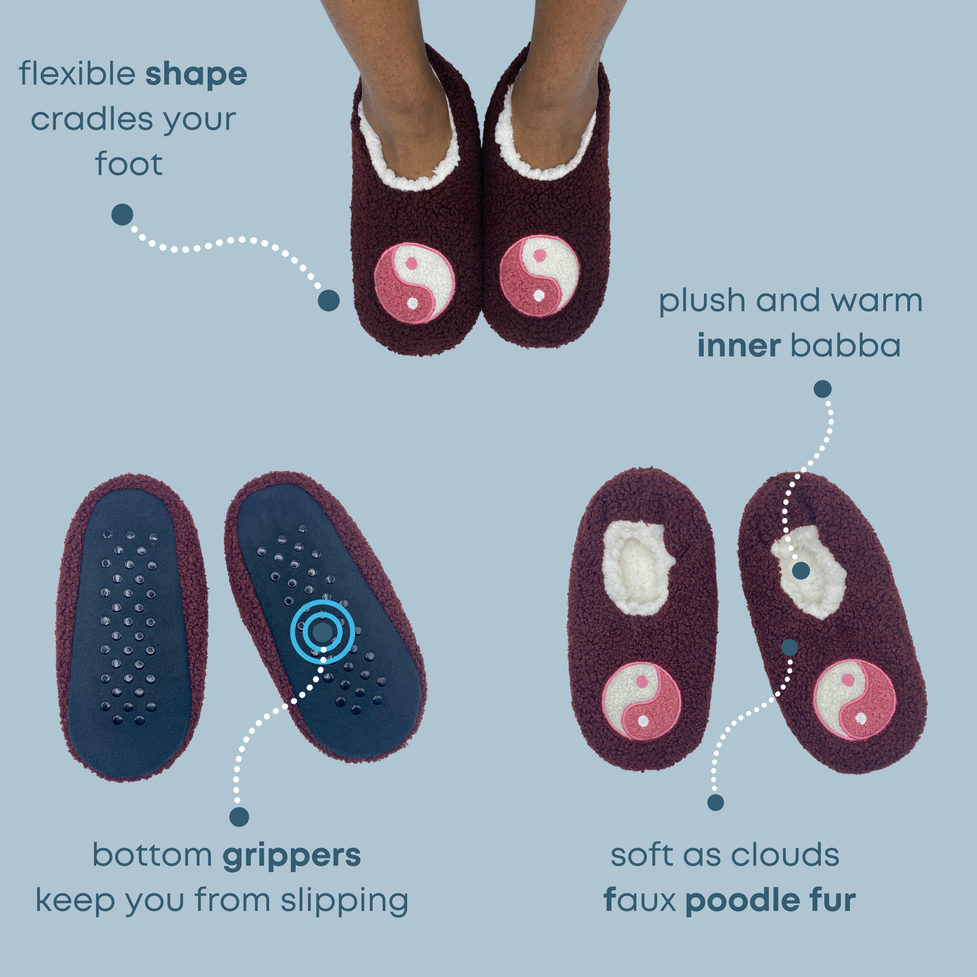 Faux fur 2025 slipper socks