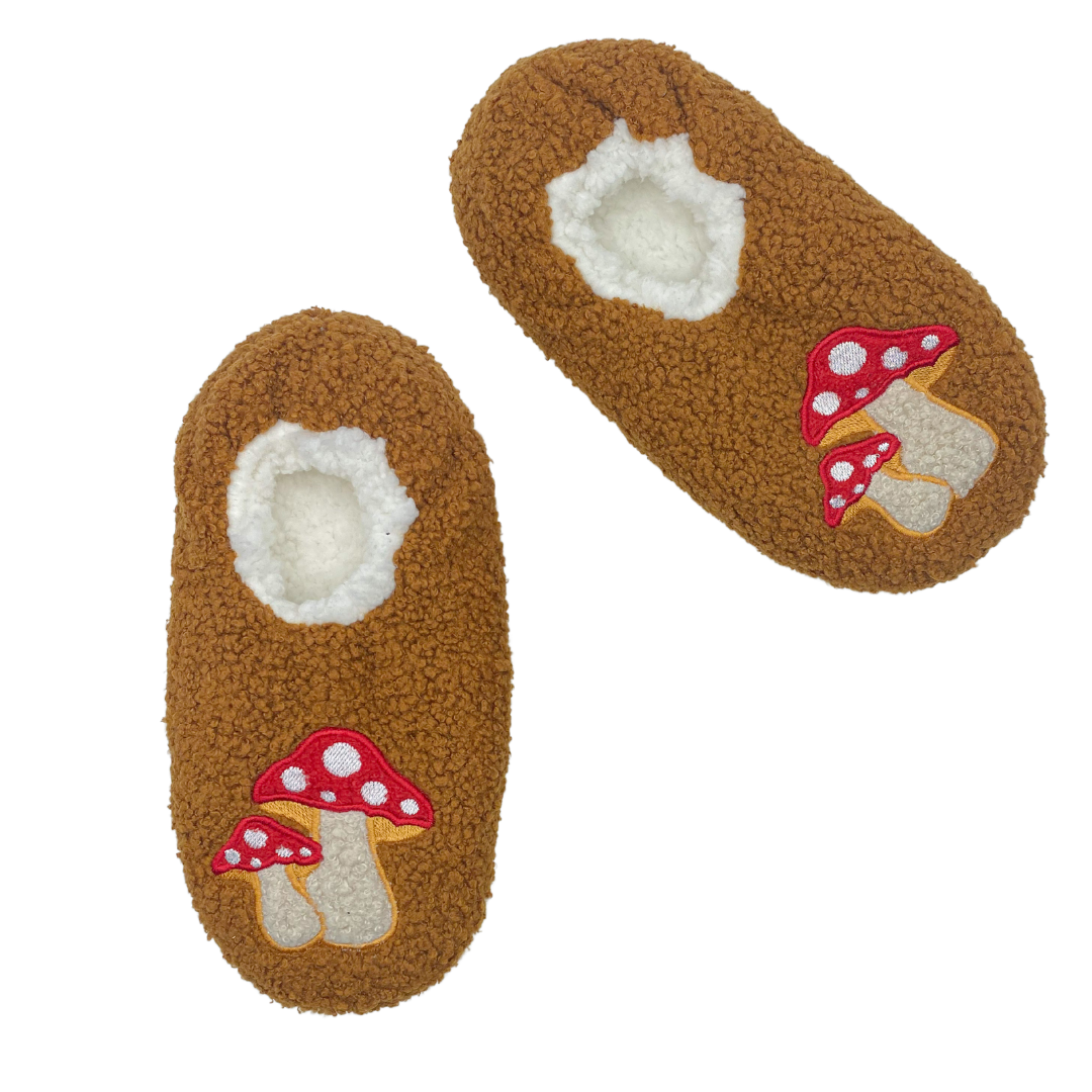 Creative Three-dimensional Mushroom Cute Plush Home Slippers Men And Women  Winter Anti Slip Cotton Slippers Household - AliExpress