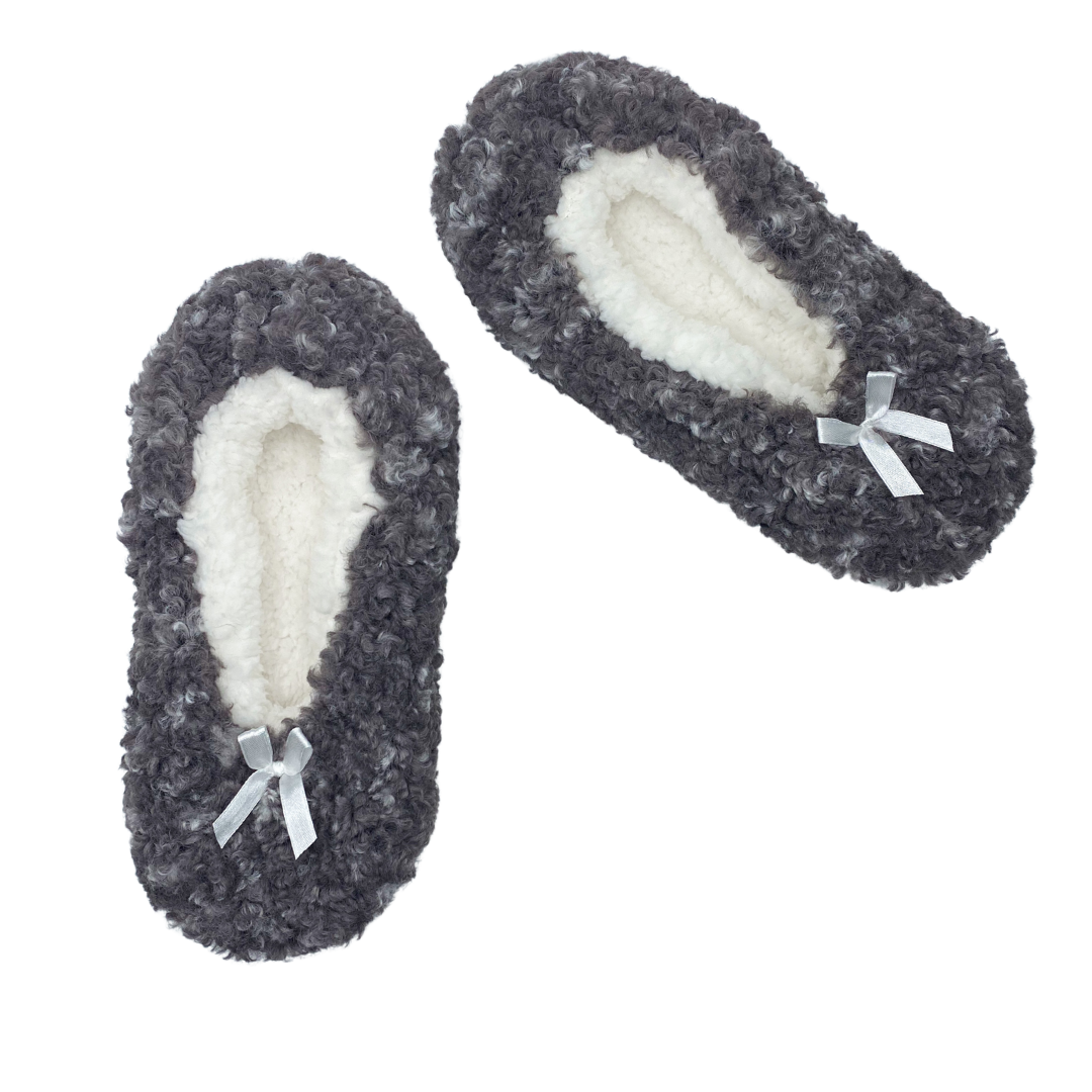 Natural Stone Fuzzy Babba Slipper Socks