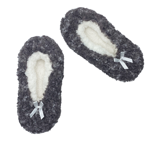 Natural Stone Fuzzy Babba Slipper Socks