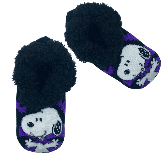 Snoopy Halloween Teddy Fur Slipper Socks