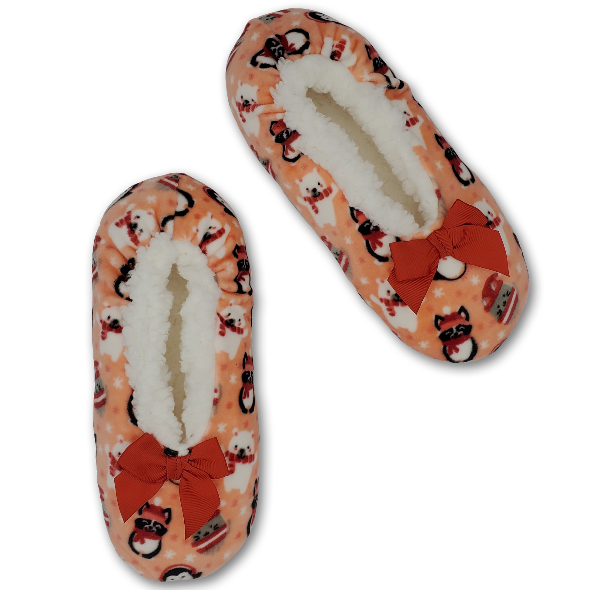 Holiday Slipper Socks with Grippers Women Fuzzy Babba