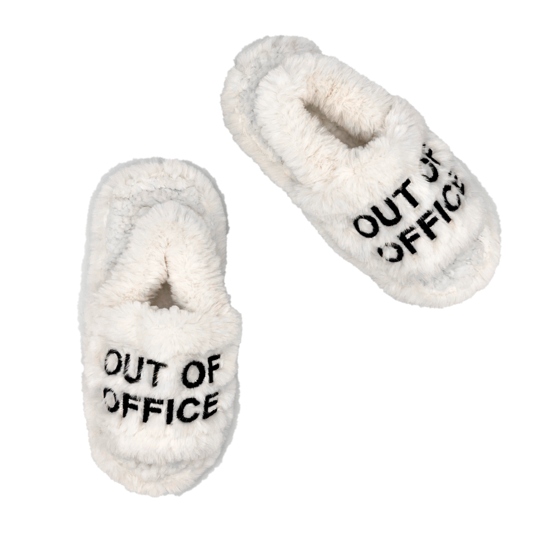 Ladies Fur Verbiage - Out of Office - Fuzzy Babba slides