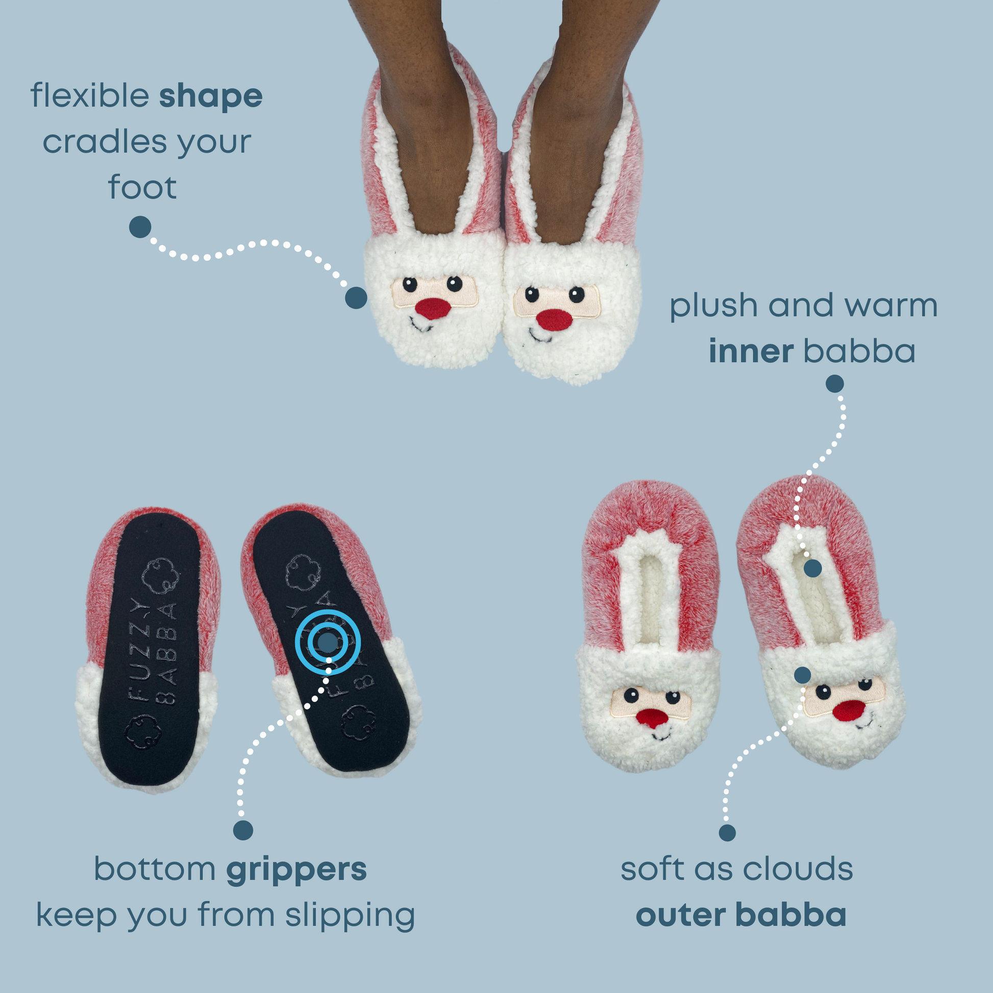 Slippers with grippers on discount bottom
