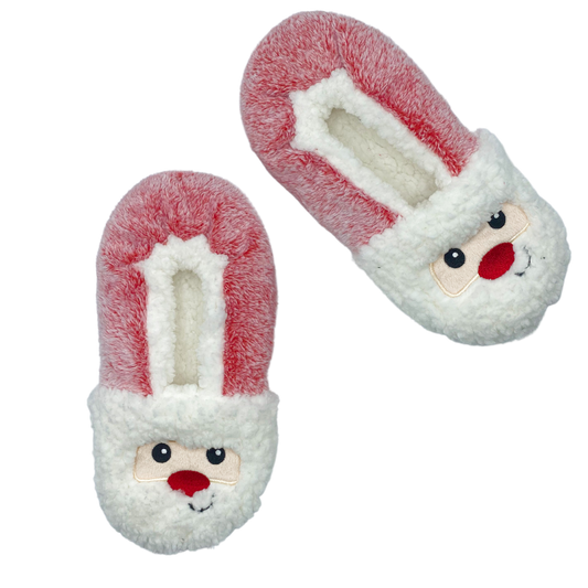 Santa Holiday Dreamy Babba Slipper Socks with Grippers