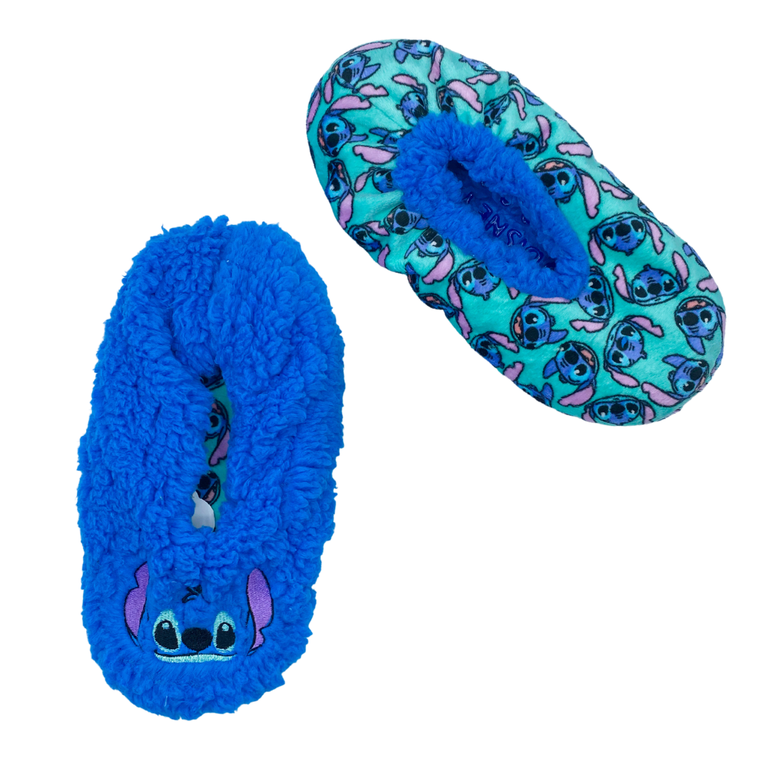 Stitch Reversible Fuzzy Babba Slipper Socks