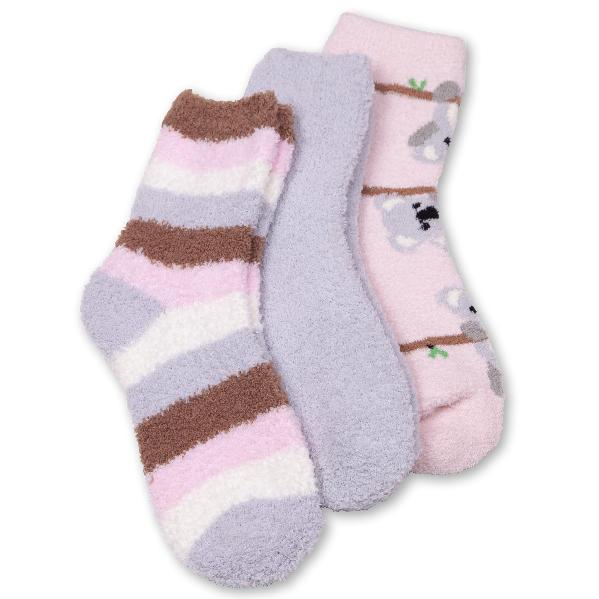 Quala Bear Ultimate Cozy Slipper Socks 3 Pack