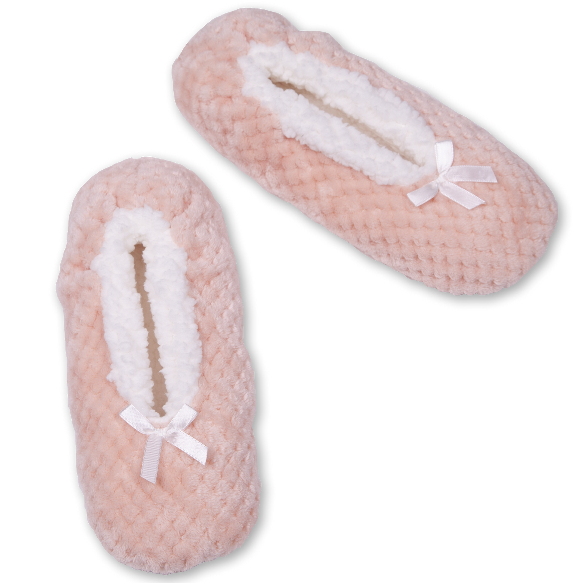 Women's Pink Slipper Socks with Gripper Bottoms