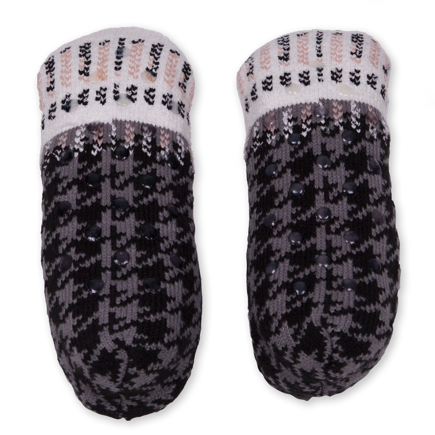 Women's Kitty Double Cuffer Knit Slipper Sock