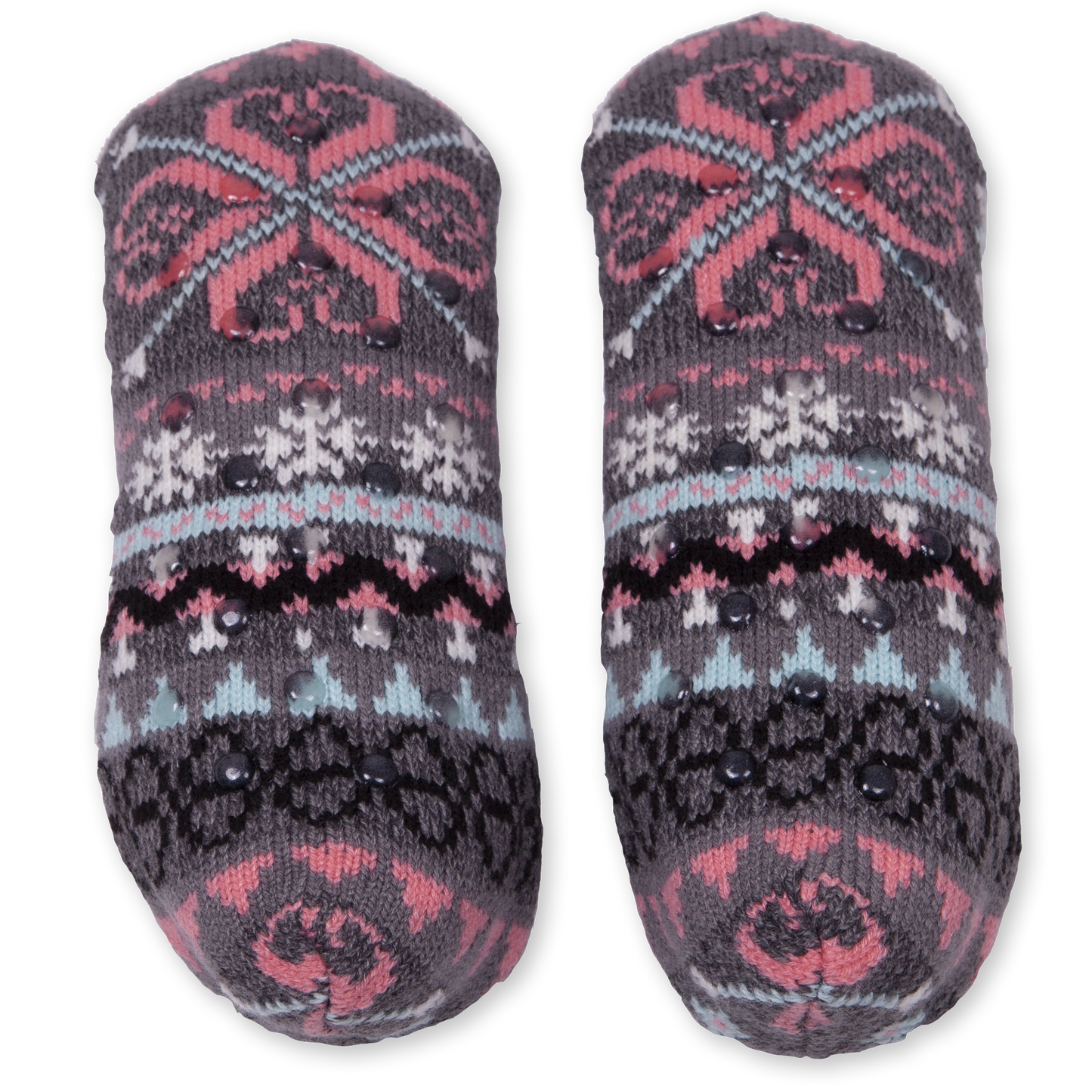 Women's Knit Snowflake Double Cuffer Slipper Sock