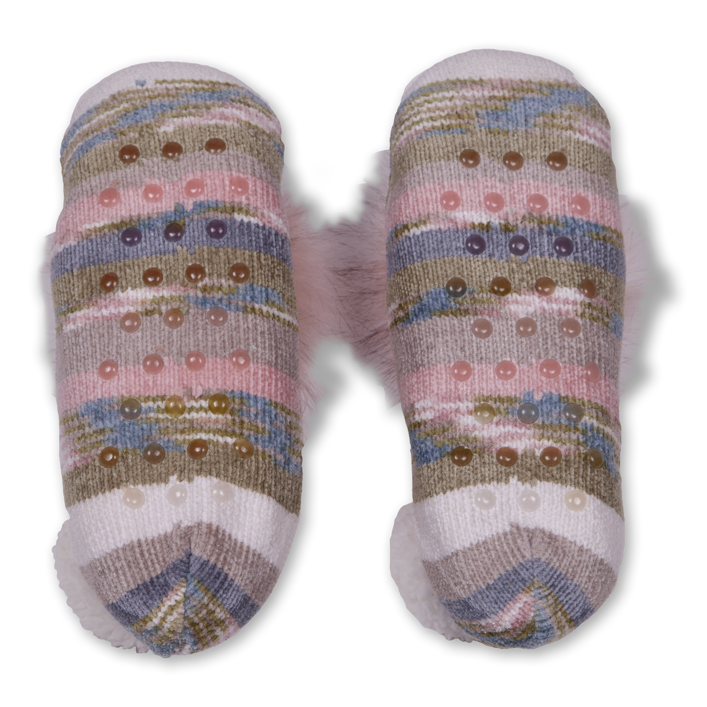 Women's Pom Pom Slipper Sock with Gripper Bottoms