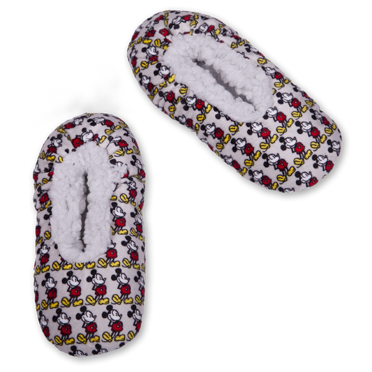 Women's Mickey Mouse Slipper Socks with Gripper Bottoms