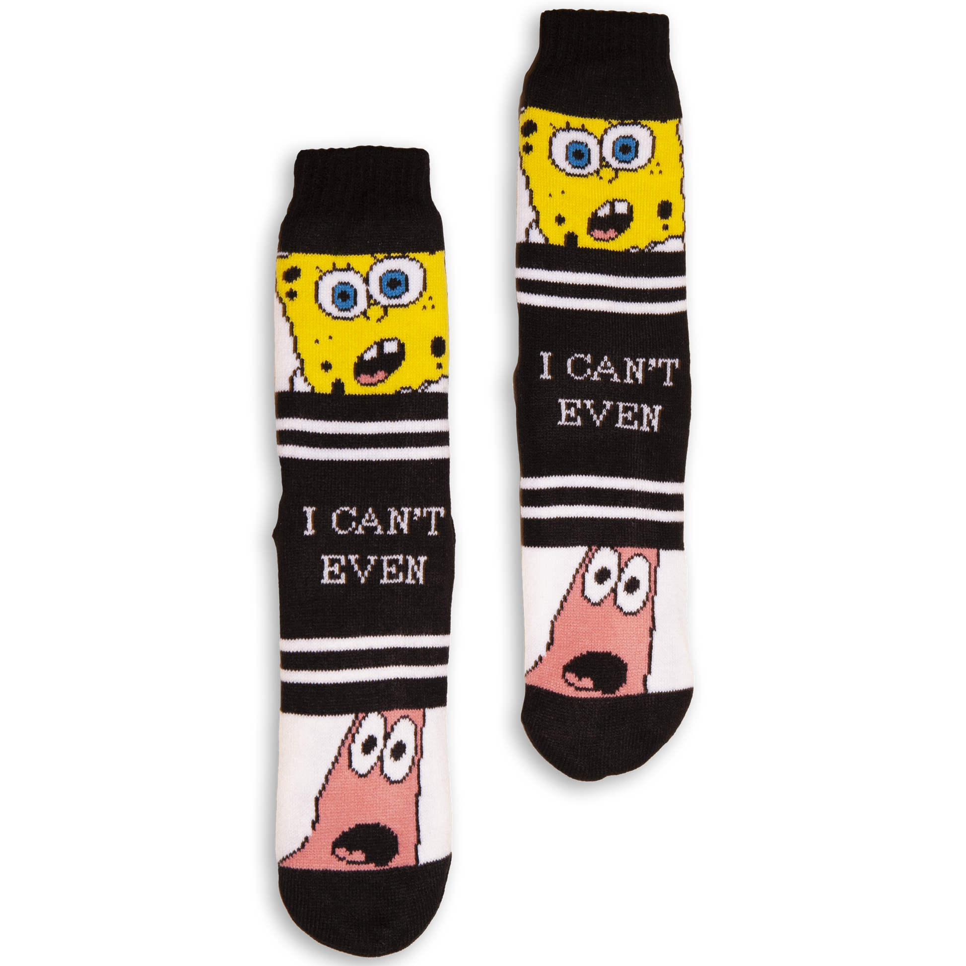 Spongebob Long Cozy Slipper Socks, Men, Fuzzy Babba