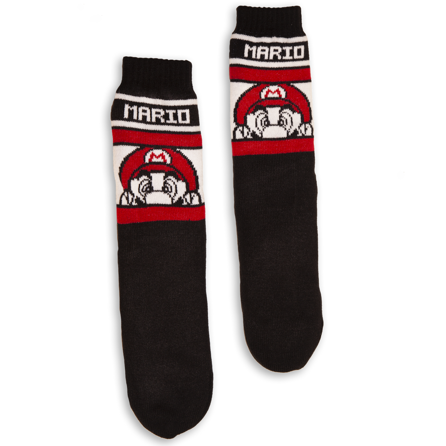 Adult's Mario Long Slipper Socks with Gripper Bottoms