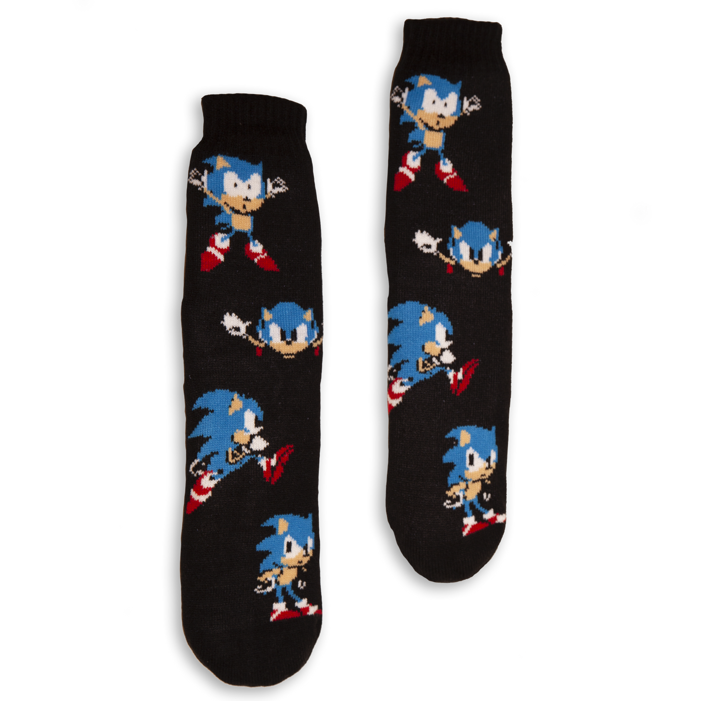 Adult's Sonic Long Slipper Socks with Gripper Bottoms