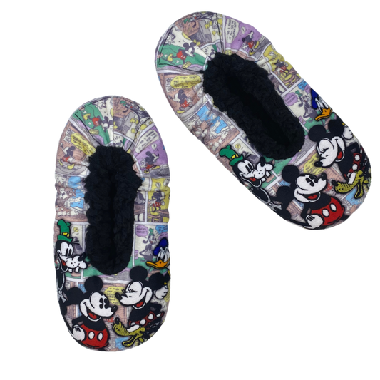 Mickey & Friends Printed Fuzzy Babba Slipper Sock