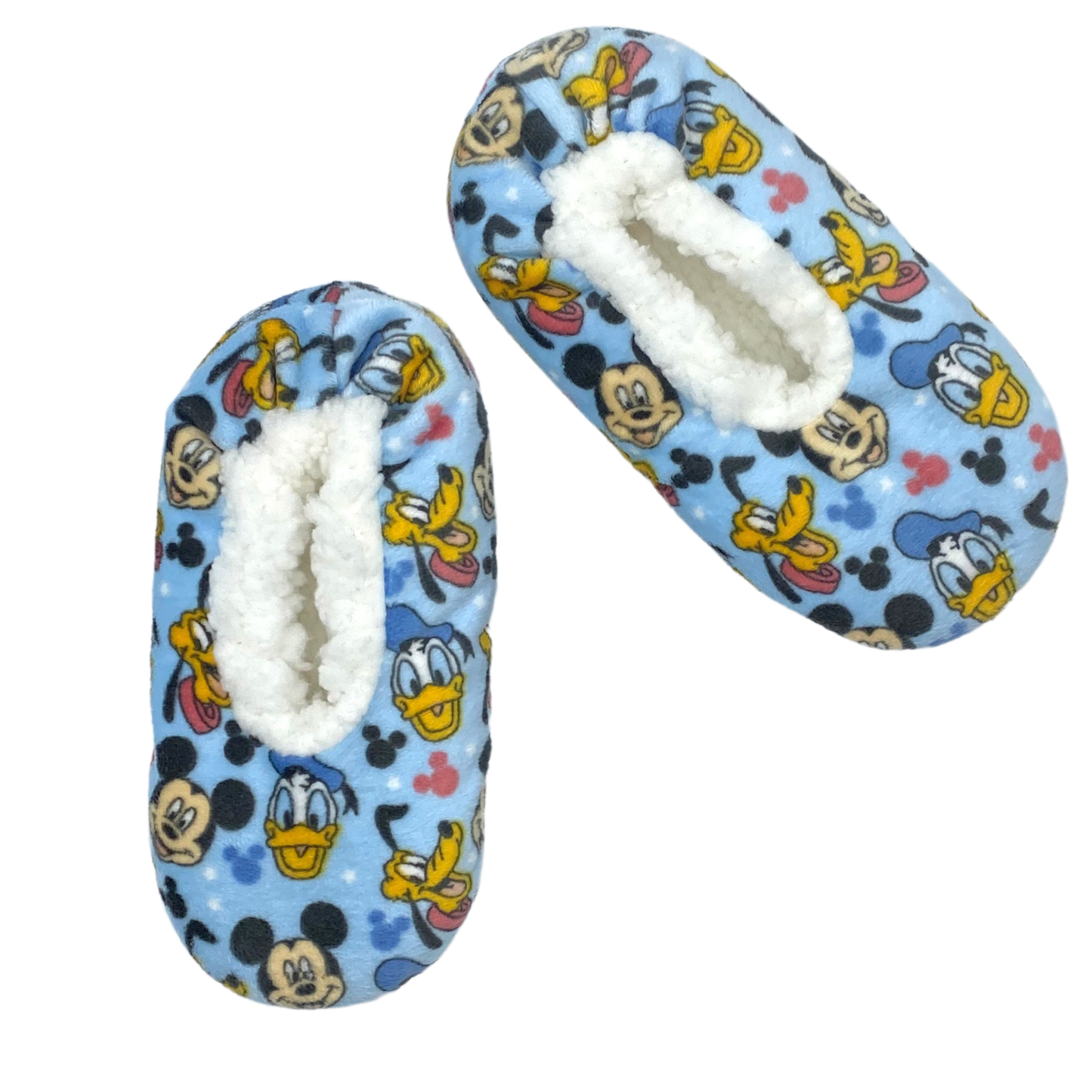 Kid s Donald Goofy and Mickey Fuzzy Babba Slipper Sock