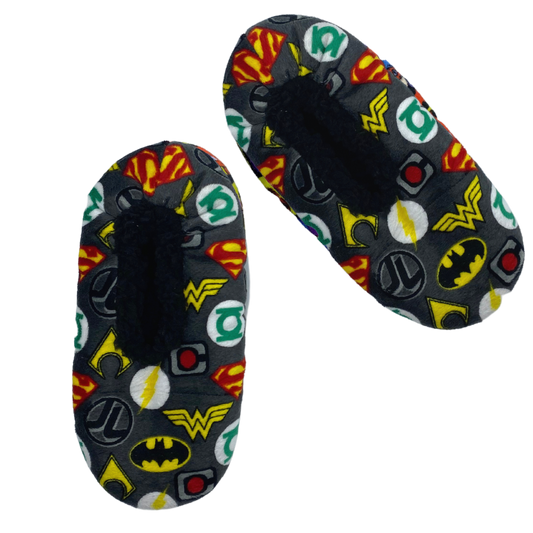 Justice League Printed Fuzzy Babba Slipper Sock